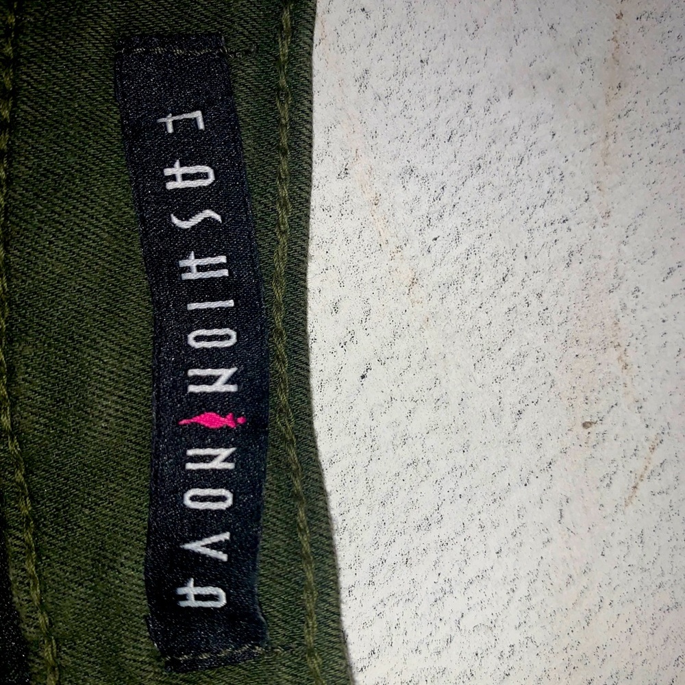 Dark green fashion nova skinny jeans